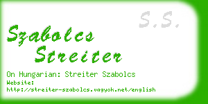 szabolcs streiter business card